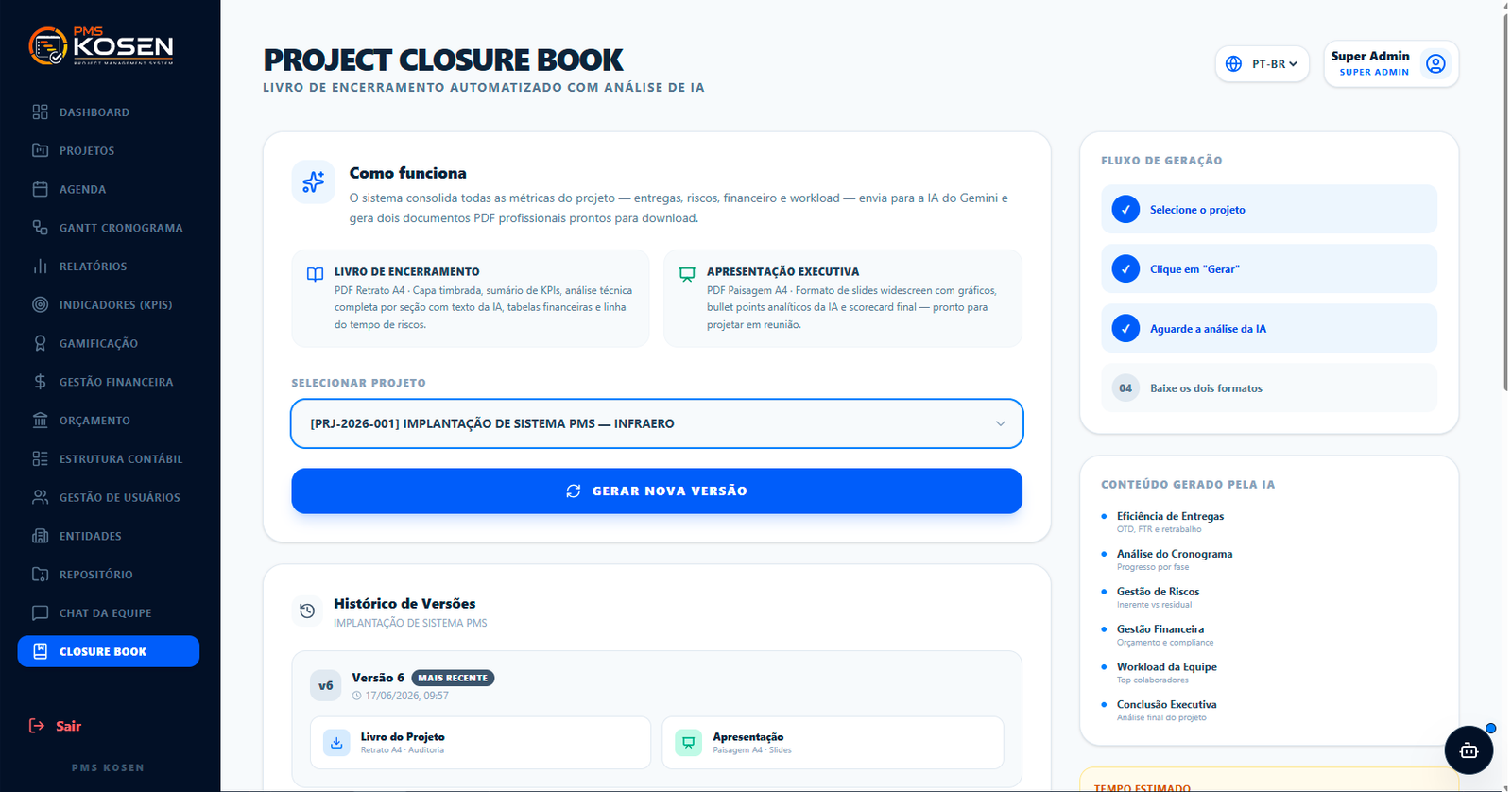 Closure Book com IA